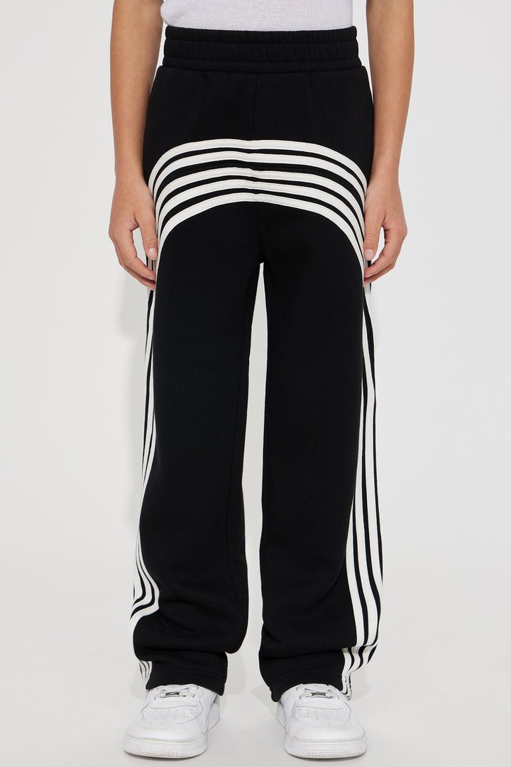 Mini Tyson Race Course Striped Sweatpants - Black
