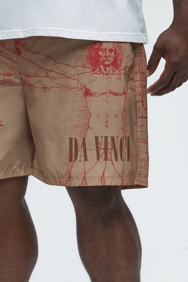 Da Vinci Museum Art Swim Mid Trunk - Multi Color