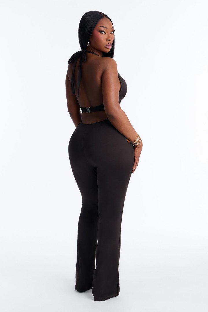 London Cut Out Jumpsuit - Black