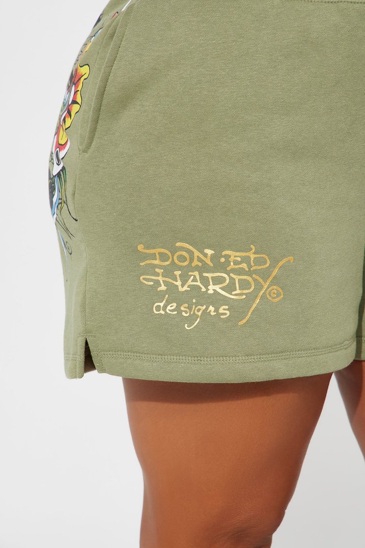 Ed Hardy Butterfly Short - Sage