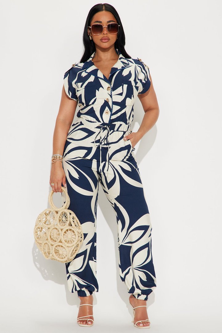 By The Seashore Jumpsuit - Blue/combo