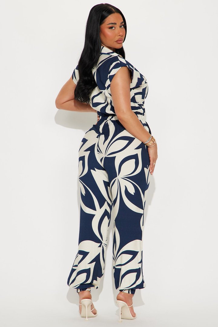 By The Seashore Jumpsuit - Blue/combo
