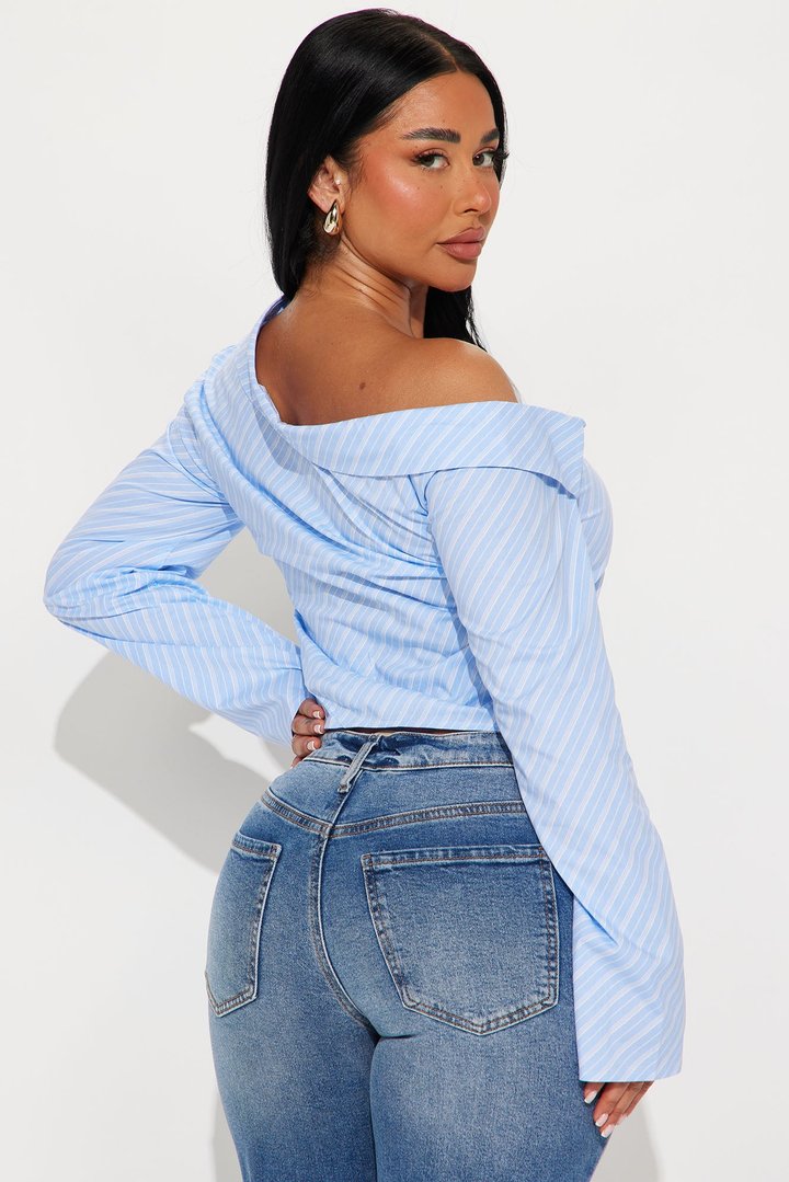 Keepin' Cool Striped Shirt - Blue/combo