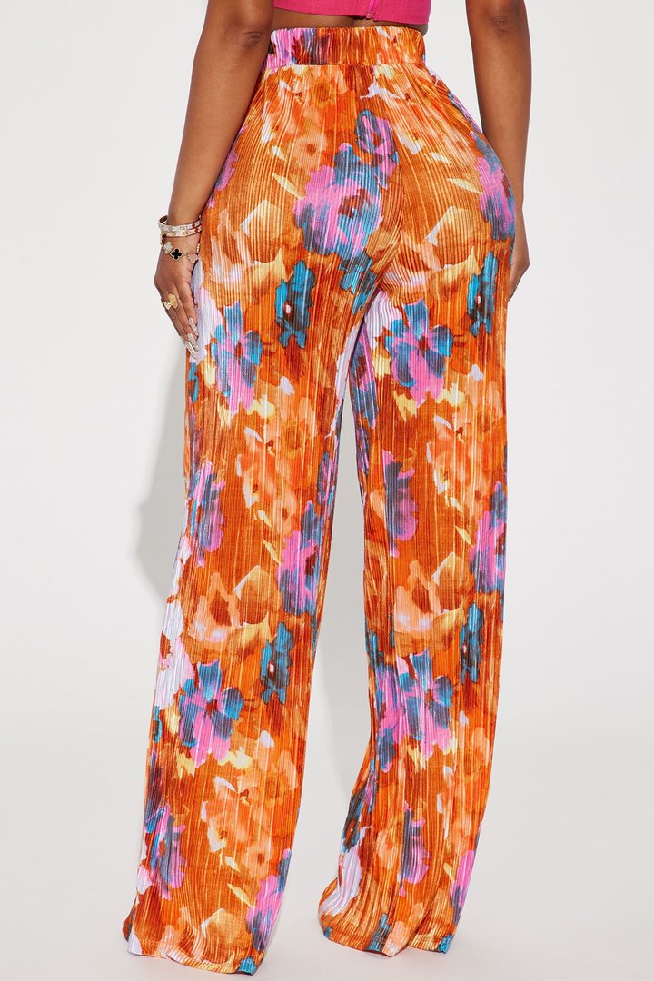 Pure Bliss Printed Plisse Pant - Multi Color