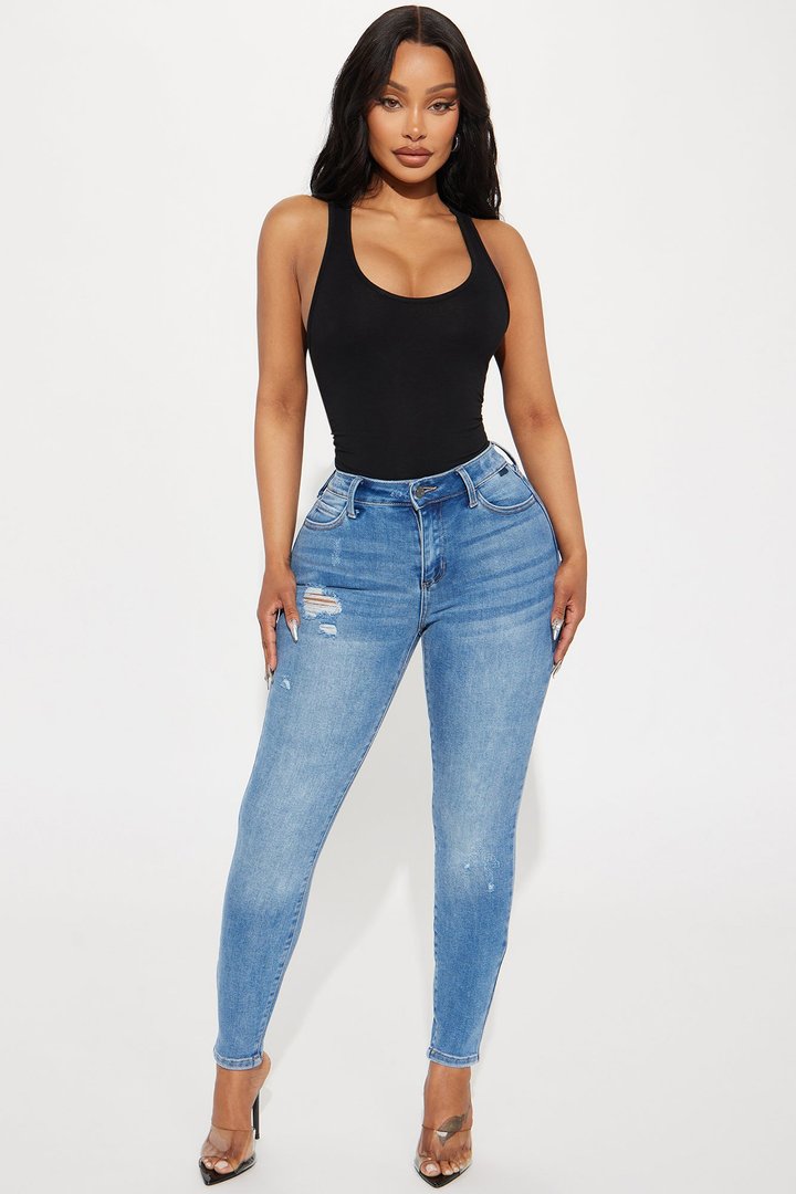 Kourt Racerback Bodysuit - Black