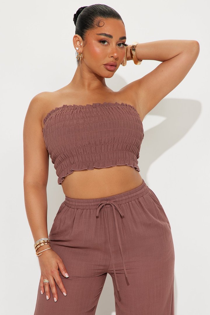 Talia Pant Set - Chocolate