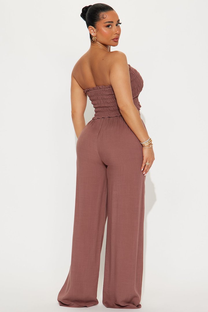 Talia Pant Set - Chocolate