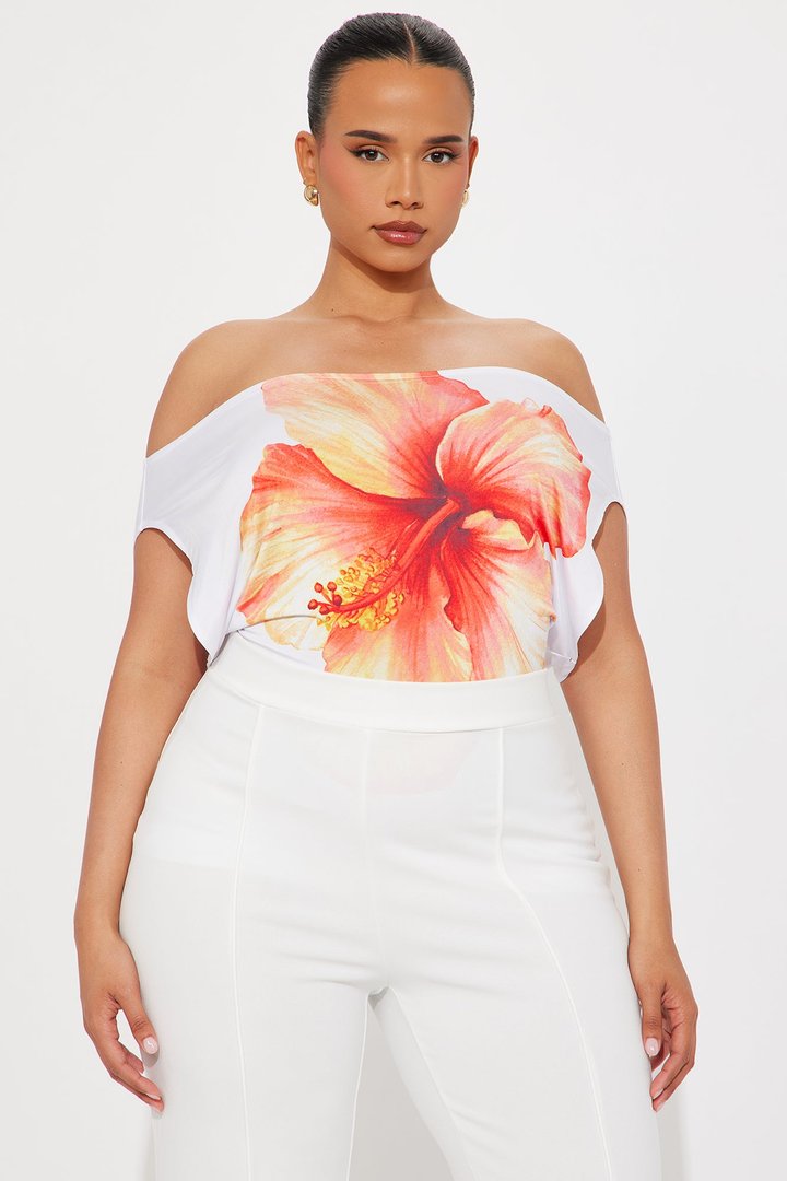 Resort Ready Off Shoulder Top - White/combo