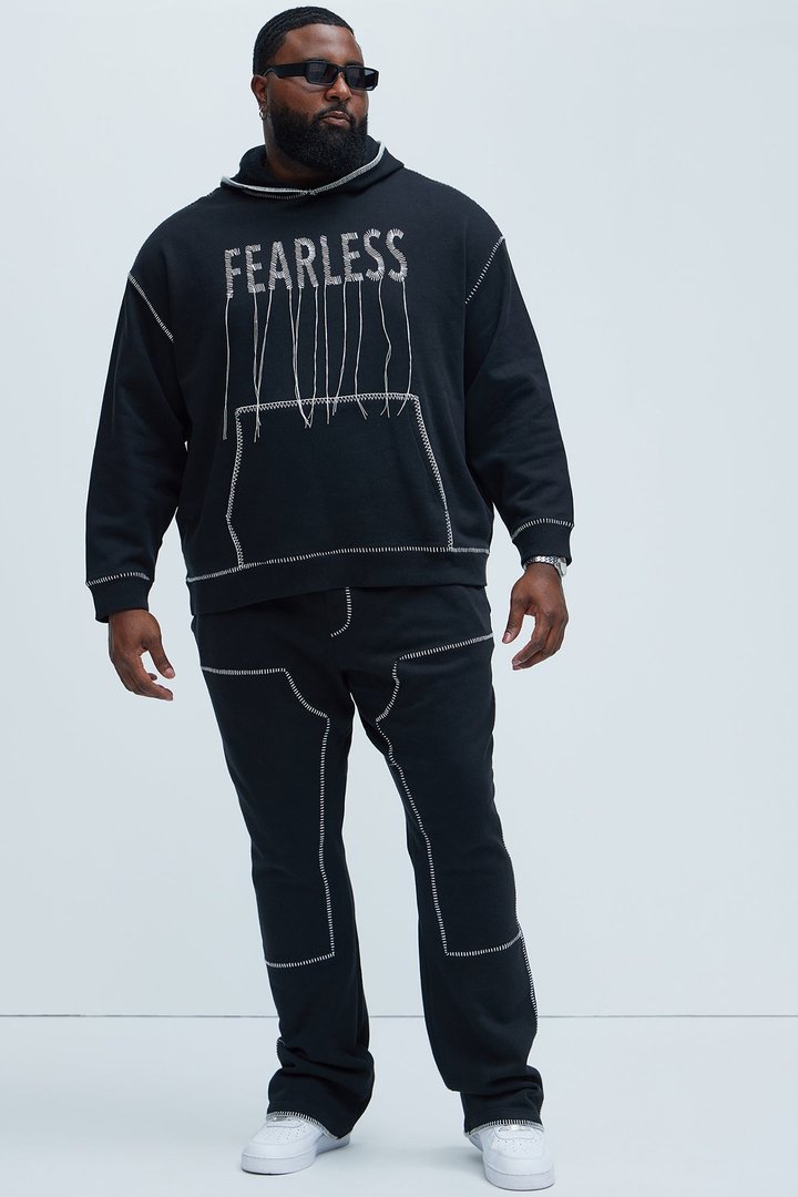Tayson Stitch Hoodie - Black