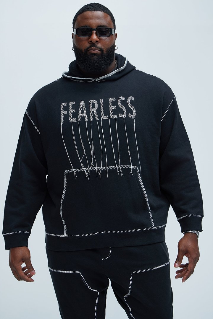 Tayson Stitch Hoodie - Black