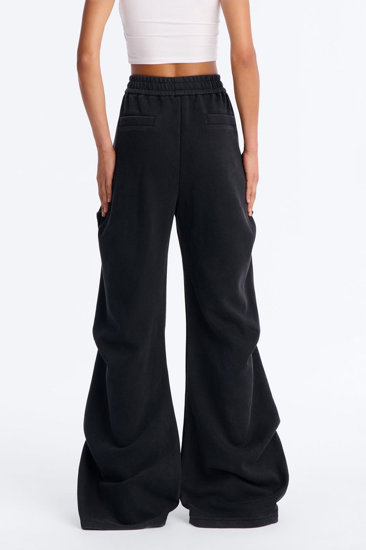 Far From Average Washed Mid Rise Stacked Pant 33″ - Black Wash