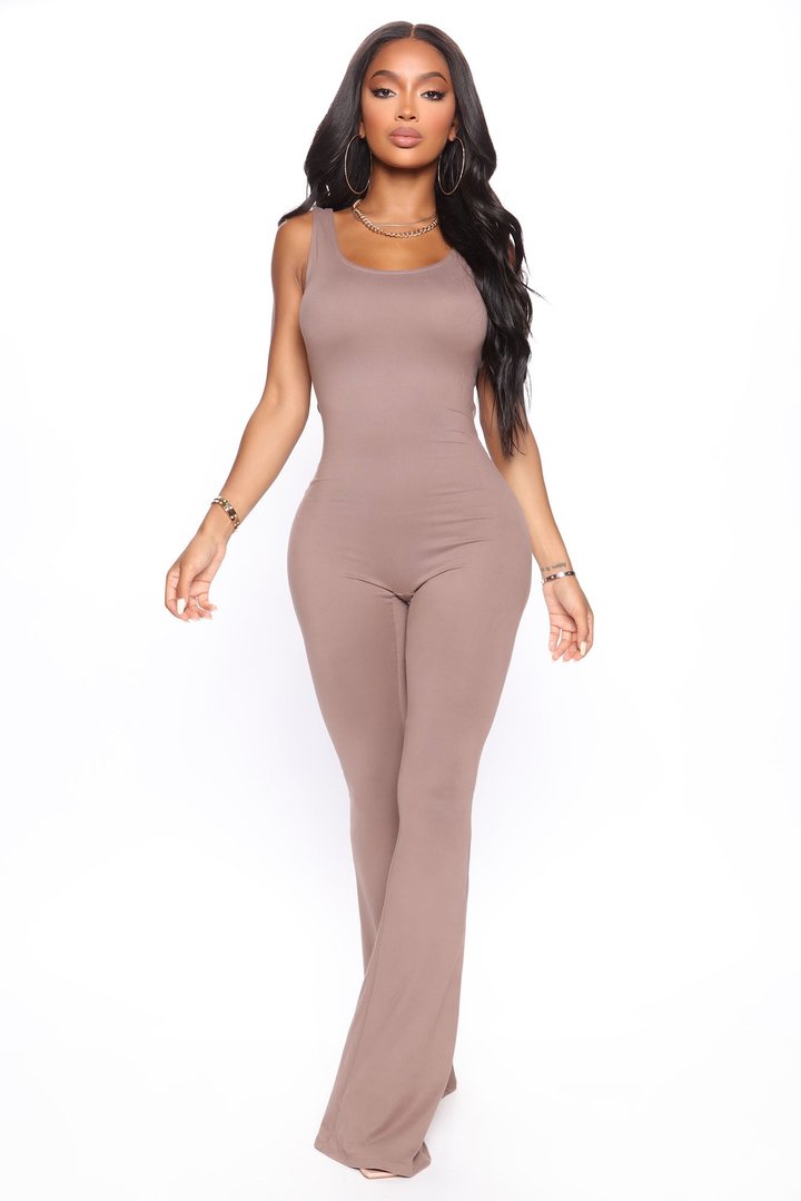 Match My Vibe Jumpsuit - Mocha