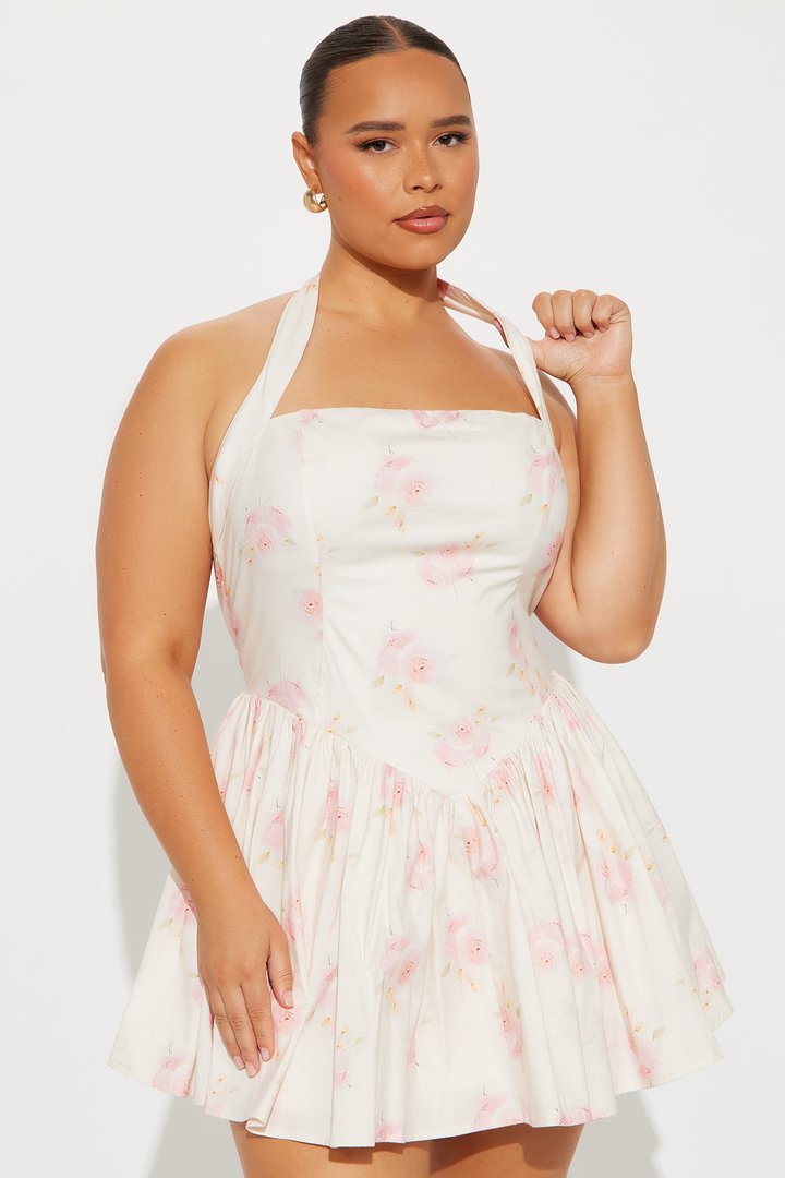 Arabelle Floral Mini Dress - Pink/combo
