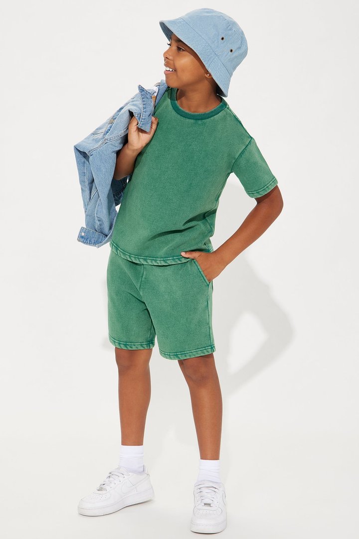Mini Tyson Heavy Wash Boxy Tee - Green
