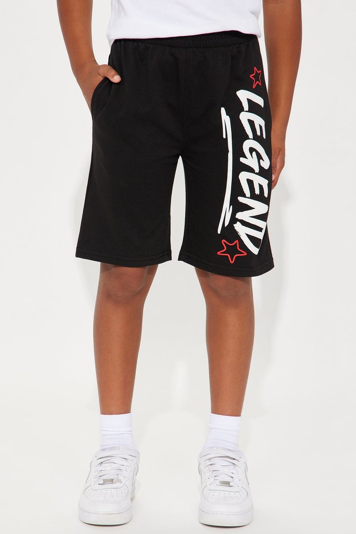 Mini Legendary Star Fleece Shorts - Black