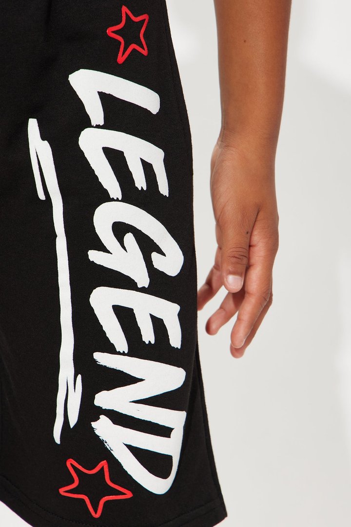 Mini Legendary Star Fleece Shorts - Black