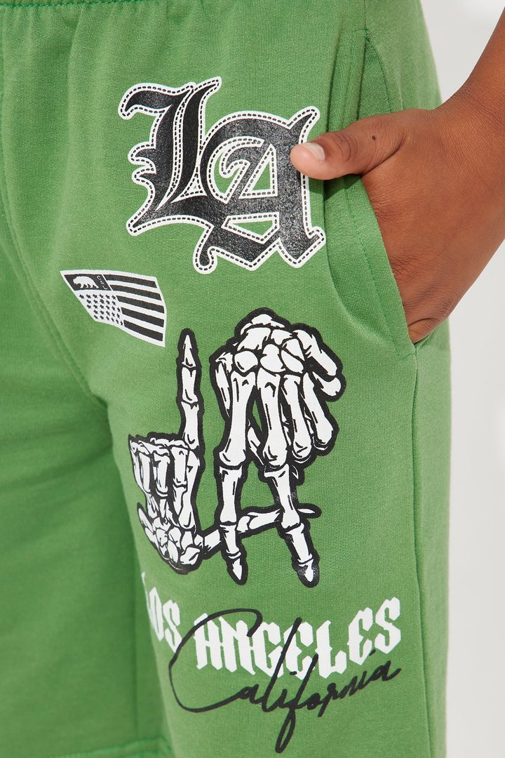 Mini LA Fleece Shorts - Olive