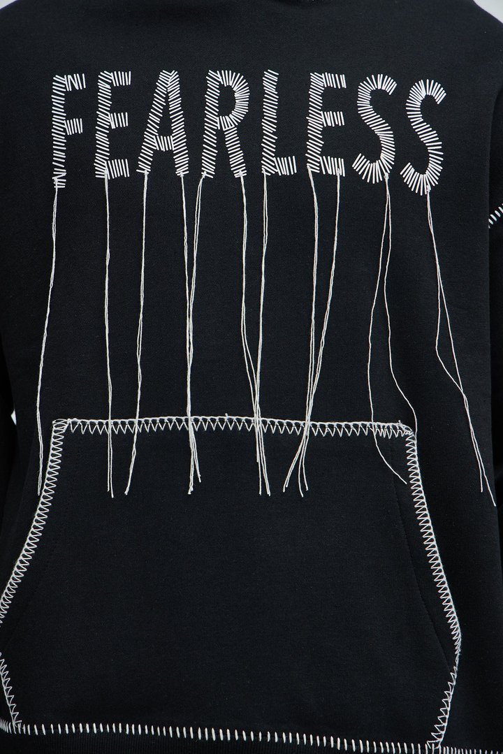 Tayson Stitch Hoodie - Black