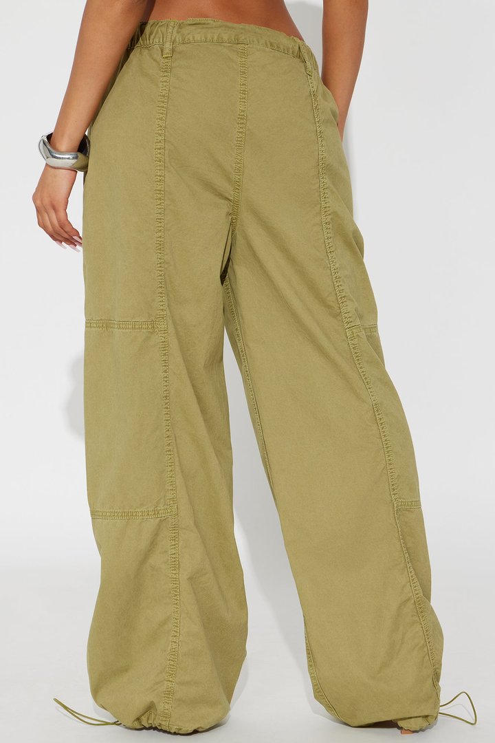 Olivia Wide Leg Jogger - Olive