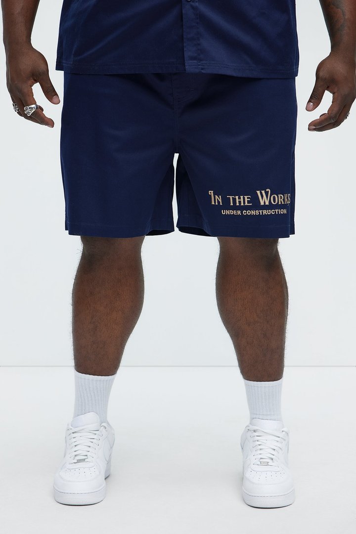 In The Works Relaxed Shorts - Navy
