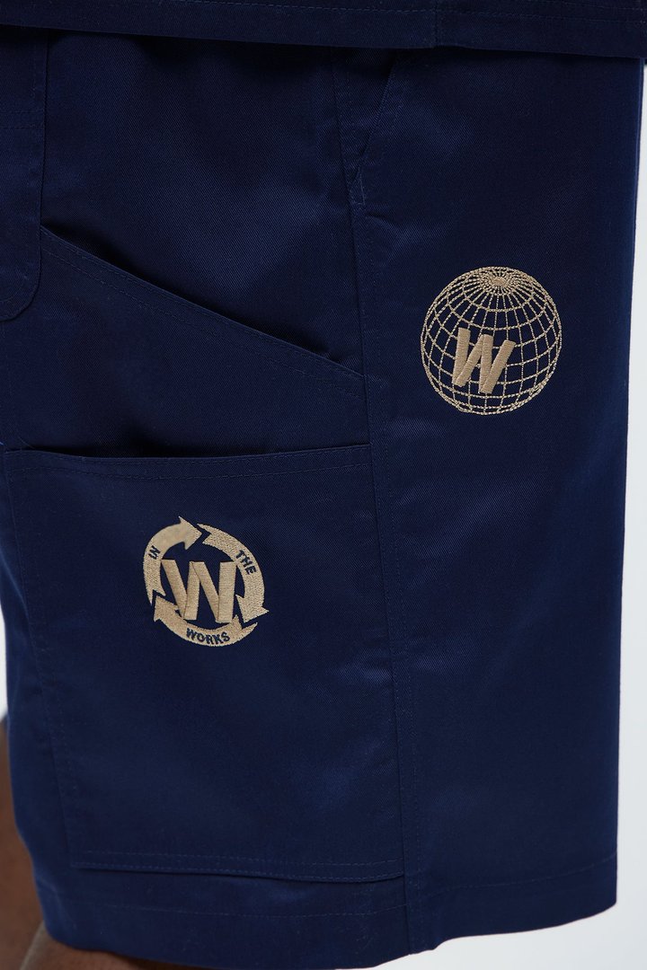 In The Works Relaxed Shorts - Navy