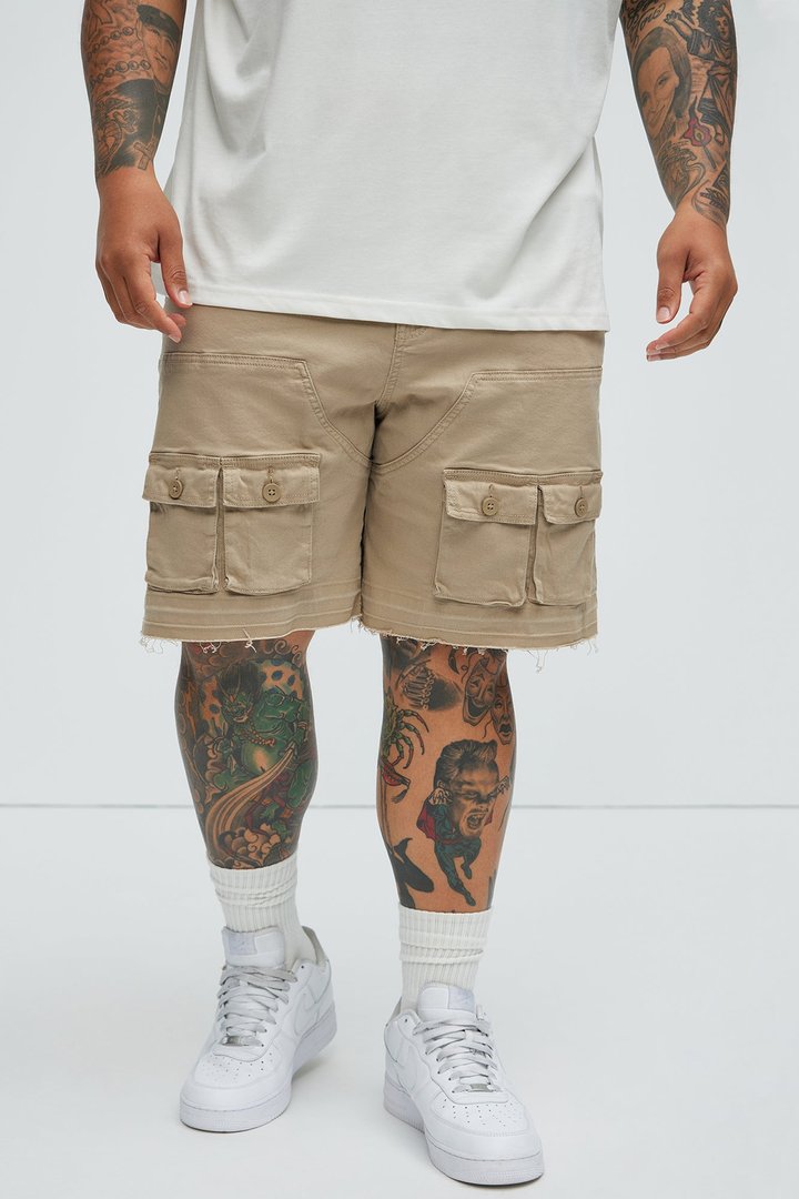 Marcus Cargo Relaxed Shorts - Tan