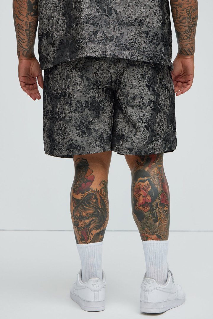Harrison Jacquard Shorts - Charcoal