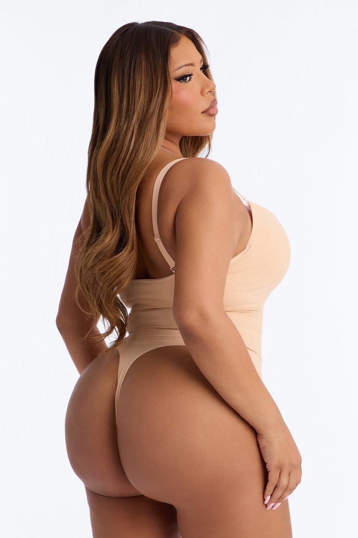 Hourglass Figure Compression Shapewear Bodysuit - Nude
