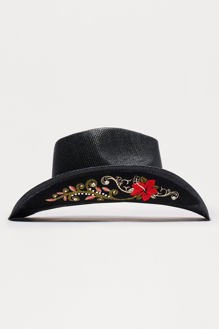 Riding In Style Cowboy Hat - Black