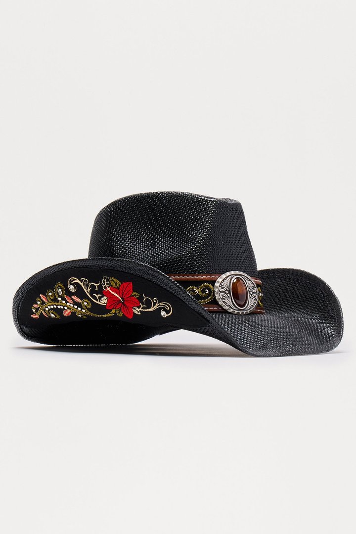 Riding In Style Cowboy Hat - Black