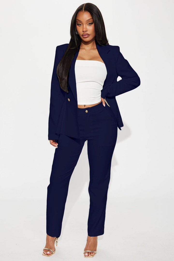 Mielle Skinny Trouser Pant - Navy