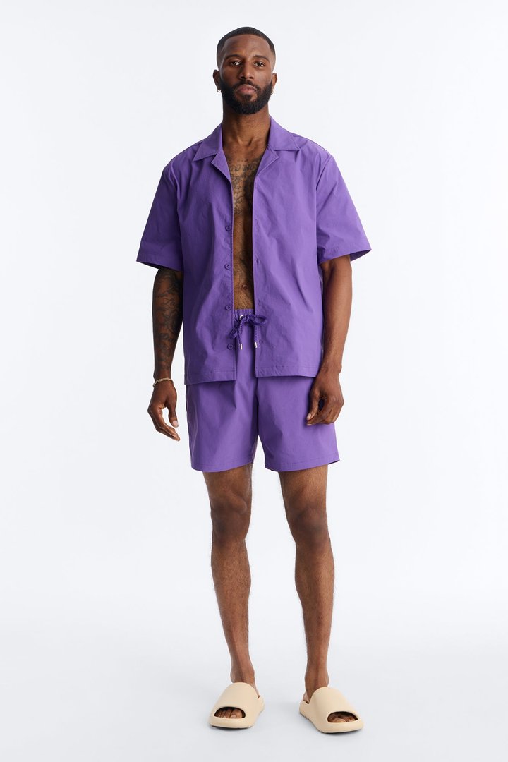Montez Stretch Swim Trunk 7″ - Purple