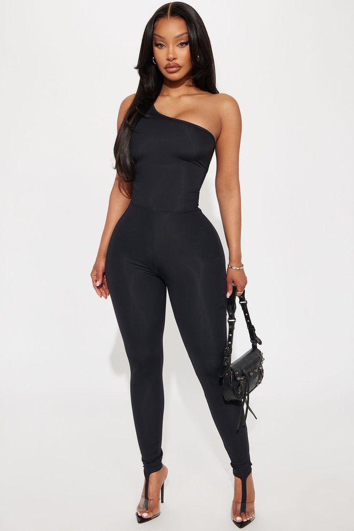 Personal Touch Tricot Jumpsuit - Black