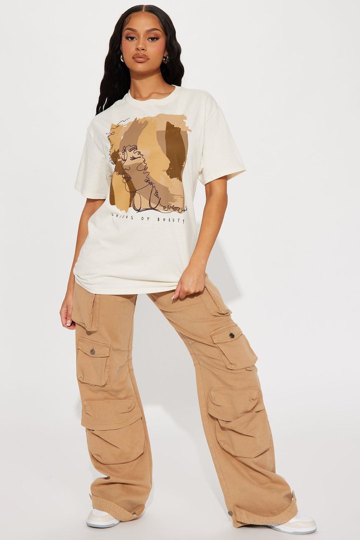 Shades Of Beauty Graphic Tee - Khaki