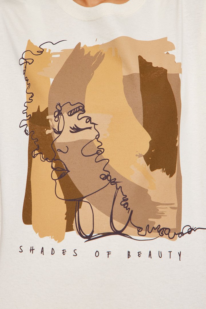 Shades Of Beauty Graphic Tee - Khaki