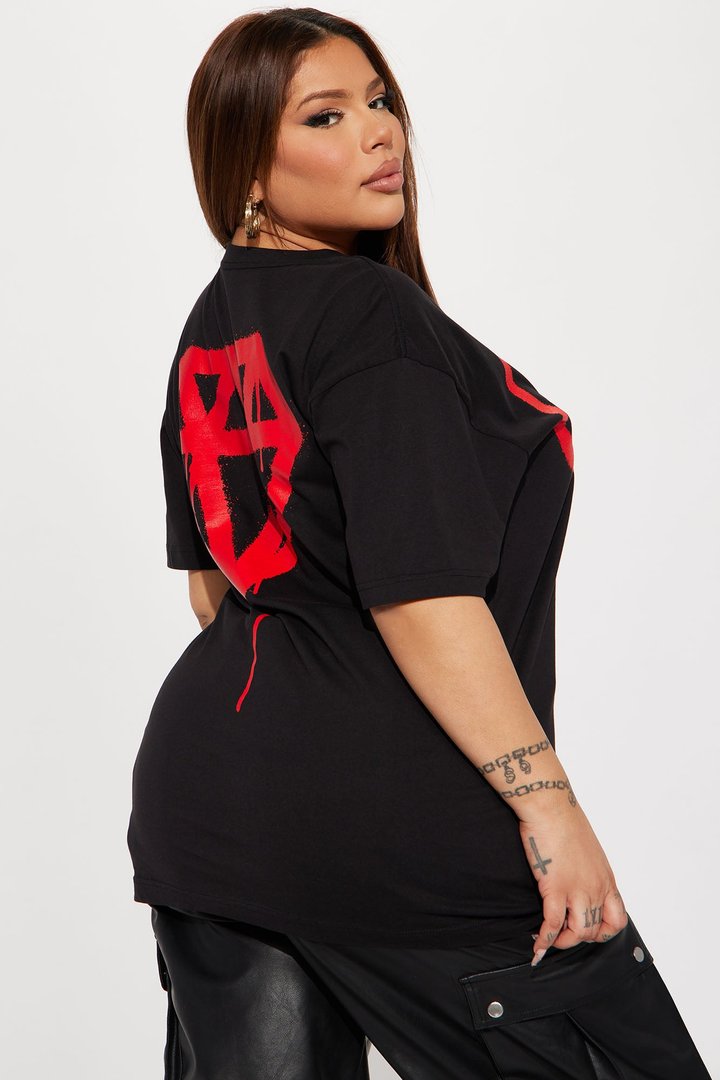 GOAT Graffiti Top - Black/Red