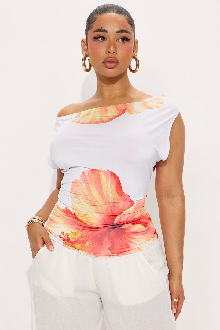 Resort Ready Off Shoulder Top - White/combo