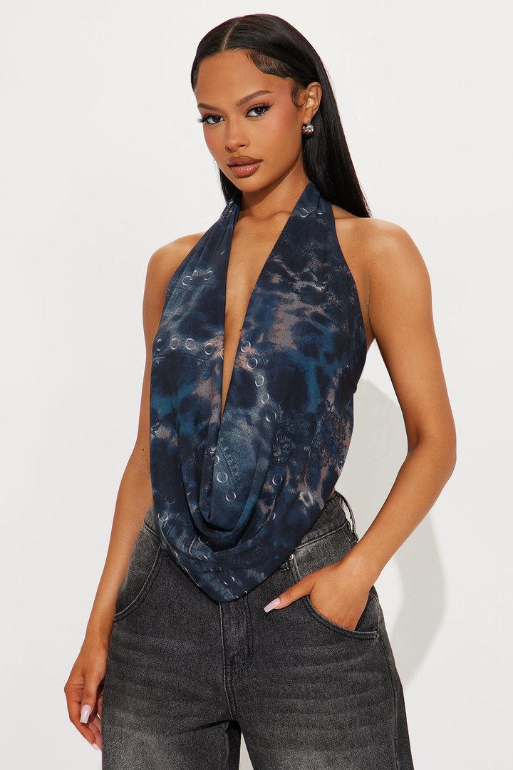 Stunner Edition Leopard Mesh Halter Top - Leopard