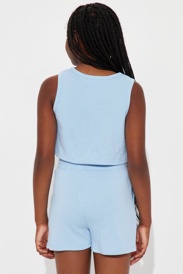 Mini From The Heart Short Set - Light Blue