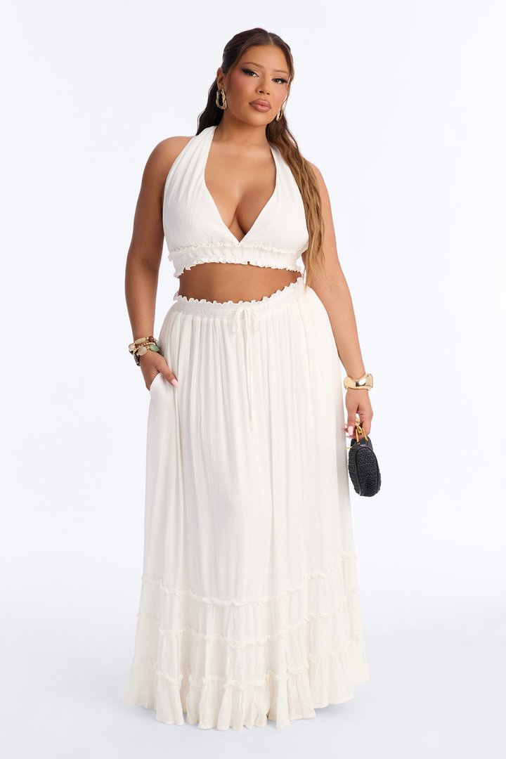 Happy With You Skirt Set - White
