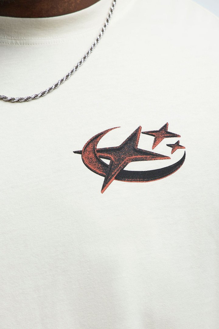 Risk It All Oversized Short Sleeve Tee - Cream