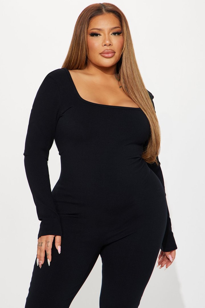 Audrey Snatched Jumpsuit - Black