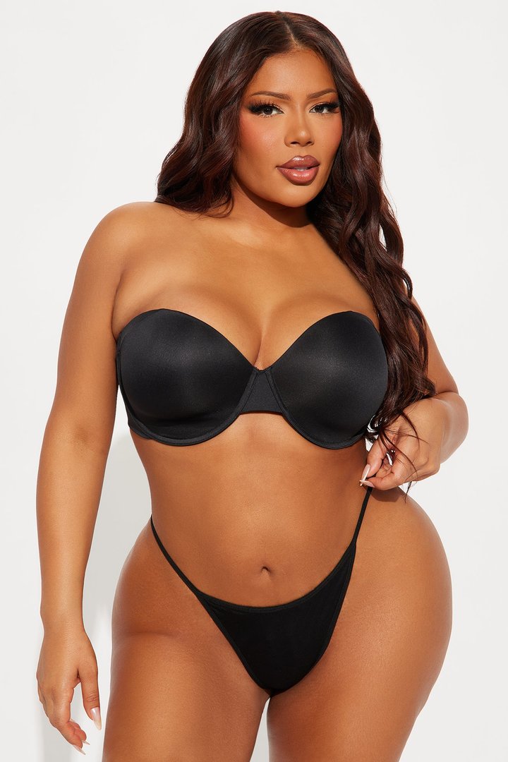 Free As A Butterfly G String Charm Panty - Black