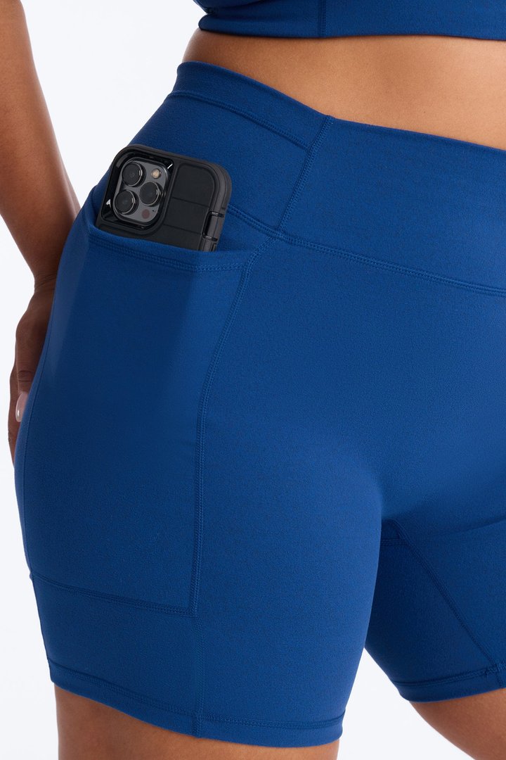 Lana Biker Short Set - Navy