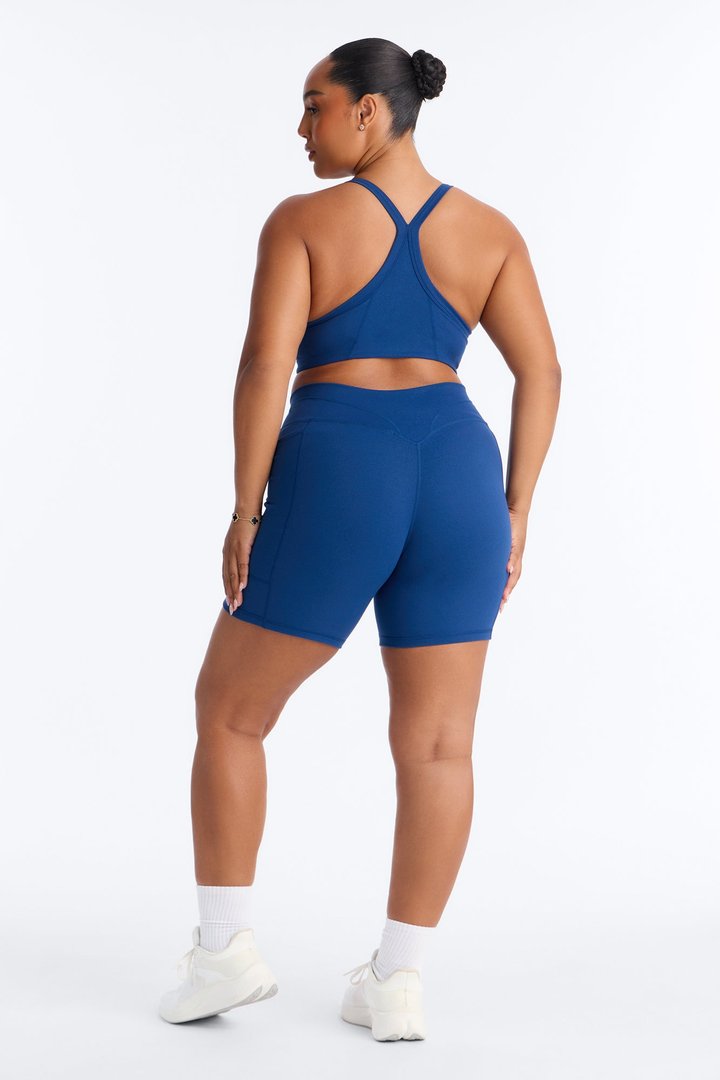 Lana Biker Short Set - Navy