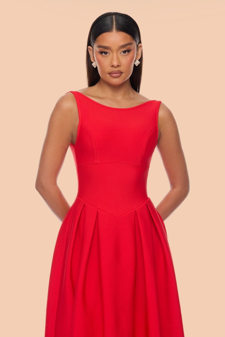 Lani Bandage Maxi Dress - Red