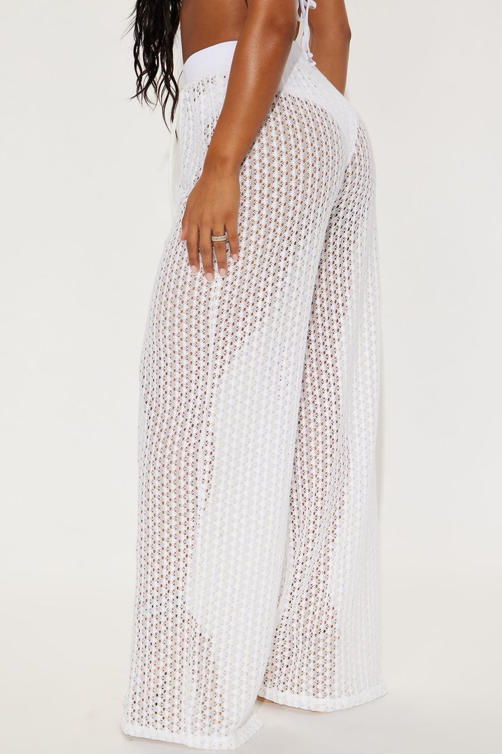 Abby Swim Cover Up Pants - White