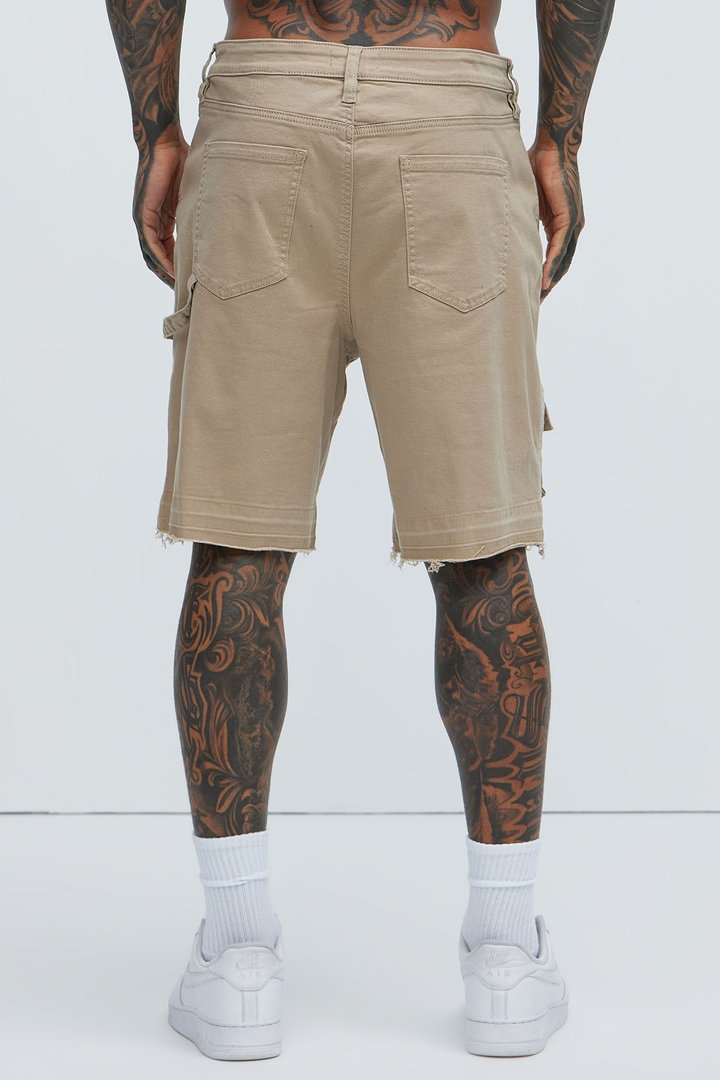 Marcus Cargo Relaxed Shorts - Tan