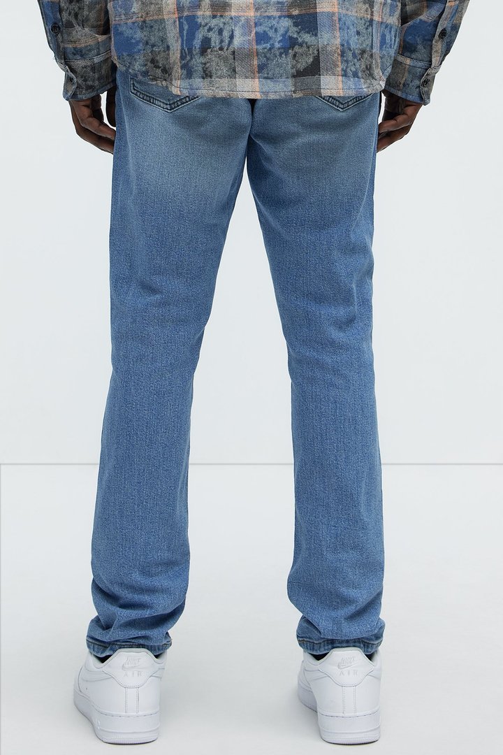 Cornell Distressed Slim Jeans - Light Wash