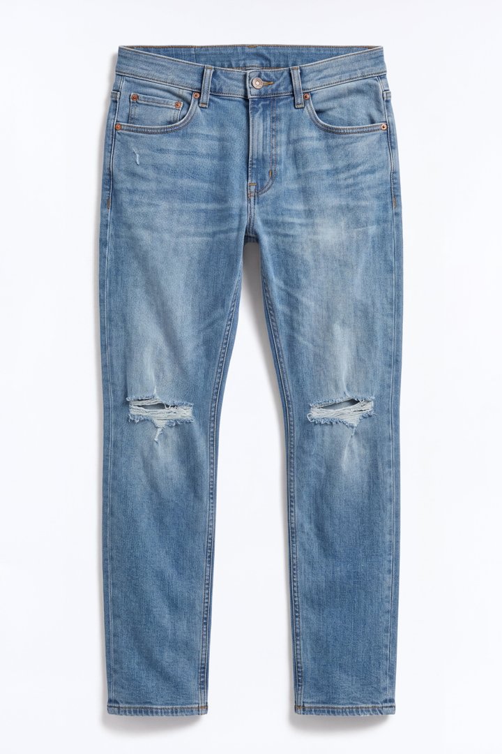 Cornell Distressed Slim Jeans - Light Wash